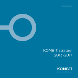 KOMBIT strategi 2013-2017