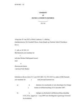 Østre Landsrets dom af 28. maj 2015