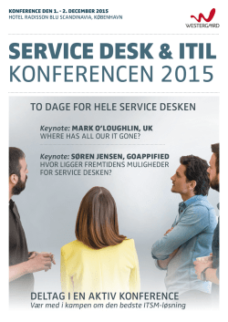 Service Desk & ITIL Konferencen 2015