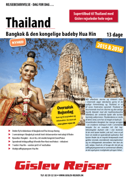 13 dage Bangkok & den kongelige badeby Hua Hin