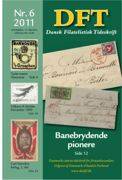 Nr. 6 2011 - Danmarks Filatelist Forbund