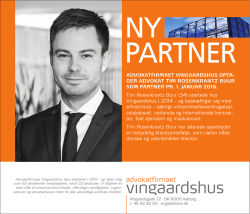 Ny partner - Advokatfirmaet Vingaardshus i Aalborg