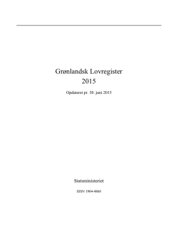 Grønlandsk Lovregister 2015