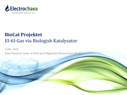 status for Electrochaeas metaniseringsteknologi