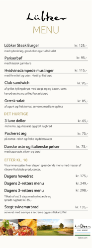 Lübker Steak Burger Stegt svinemørbrad Pariserbøf