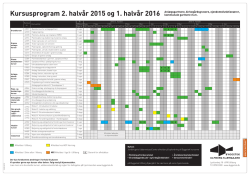 Kursusprogram 2. halvår 2015 og 1. halvår 2016