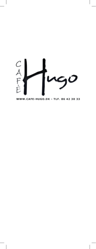 Menukort - Cafe Hugo