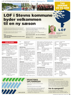 LOF i Stevns kommune byder velkommen til en ny sæson