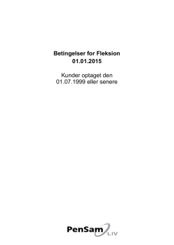Betingelser for Fleksion 01.01.2015 Kunder optaget