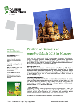 Pavilion of Denmark at AgroProdMash 2015 in Moscow