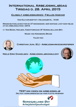 International Arbejdsmiljødag Tirsdag d. 28. April 2015
