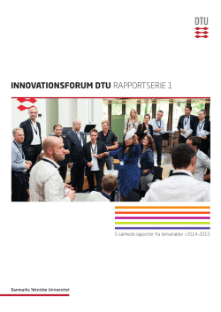 INNOVATIONSFORUM DTU RAPPORTSERIE 1