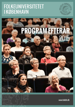 Program efterår 2015 - Folkeuniversitetet i København