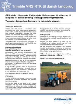 Trimble VRS RTK til dansk landbrug