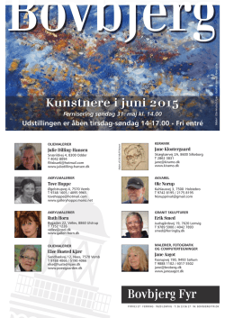 Kunstudstilling i juni 2015 på Bovbjerg Fyr