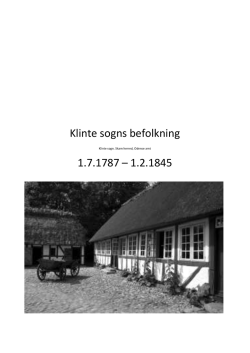 Klinte sogns befolkning 1.7.1787 – 1.2.1845