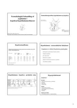 Farmakologisk behandling af sygdomme i hypofyse/hypothalamus
