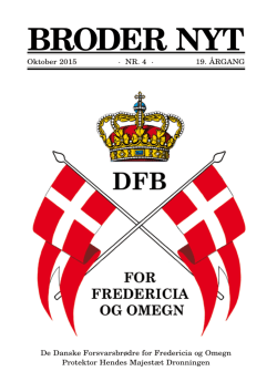 Bnyt-4-2015 - De Danske Forsvarsbrødre for Fredericia og Omegn