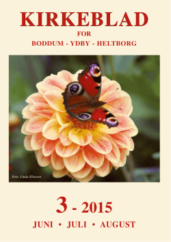 Kirkeblad nr. 3, 2015 - Boddum, Ydby og Heltborg kirker