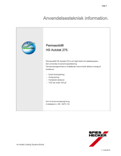 Permasolid® HS Autolak Serie 275 - Baden