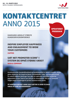 Kontaktcentret Anno 2015