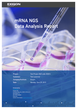 mRNA NGS XploreRNA summary report