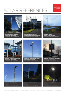 SOLAR REFERENCES - Alfred Priess A/S