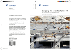 Europa og den nordiske aftalemodel