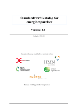 Standardværdikatalog for energibesparelser