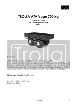 TROLLA ATV Vogn 700 kg