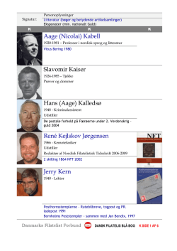 k - Danmarks Filatelist Forbund