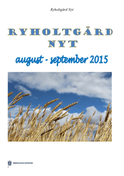 Ryholtgård Nyt - august-september 2015