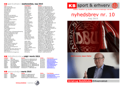 KB Sport & Erhverv Nyhedsbrev 10