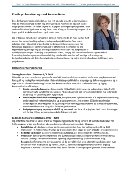 CV for Pia Krogh Albrechtsen, Sønder Boulevard 105