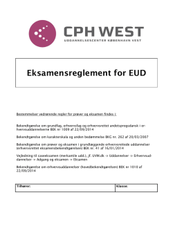 Eksamensreglement for EUD