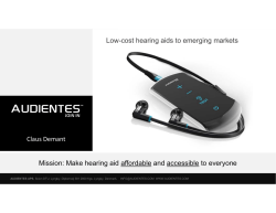 Mission: Make hearing aid affordable and accessible to everyone