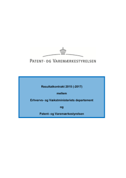Resultatkontrakt 2015 - Patent og Varemærkestyrelsen