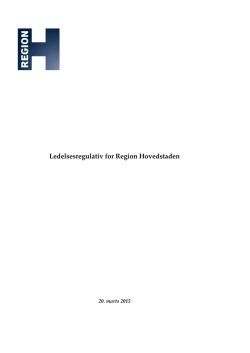 Ledelsesregulativ for Region Hovedstaden (pdf