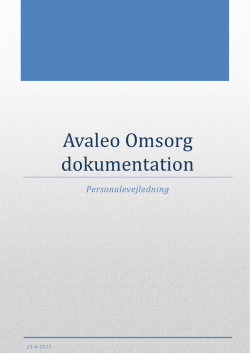 Personalevejledning - Vores Varde
