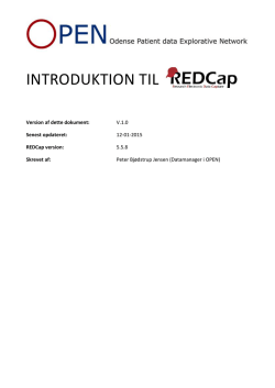 Introduktion til REDCap