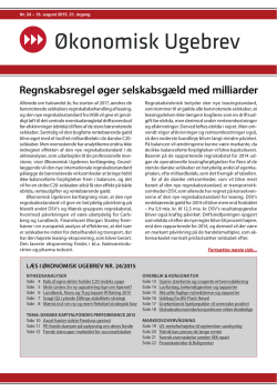 Økonomisk Ugebrev Finans nr. 24 (16/08/2015)