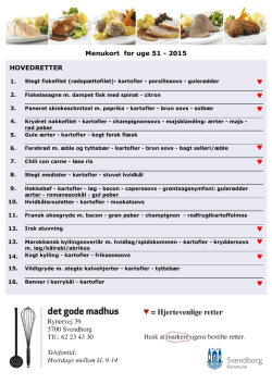 Menukort for uge 51