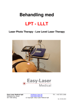 Behandling med LPT - LLLT - Easy