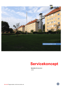 servicekoncept 2015 - Dommerparken