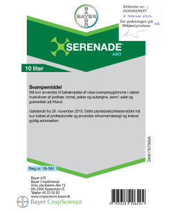 Serenade ASO - Bayer CropScience