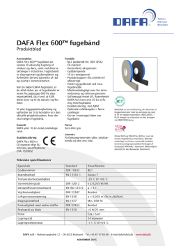 DAFA Flex 600™ fugebånd