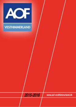 Program 2015/2016 - AOF Vesthimmerland