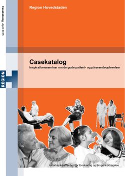Casekatalog - Patientoplevelser.dk