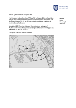 Lokalplan 228 for et boligområde ved Henriksholms Alle samt tillæg