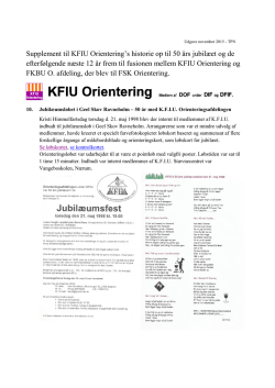 KFIU Orienterings historie fra 1998